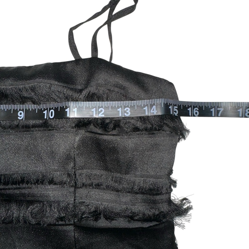 Princess Polly Molina Fringe Black Mini Dress US 2 - Picture 8 of 10